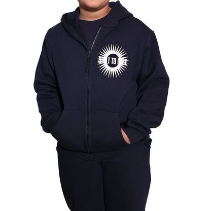 Kids Zip Hoodie - Navy