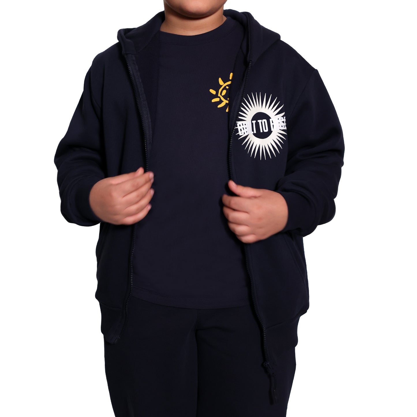 Kids Zip Hoodie - Navy