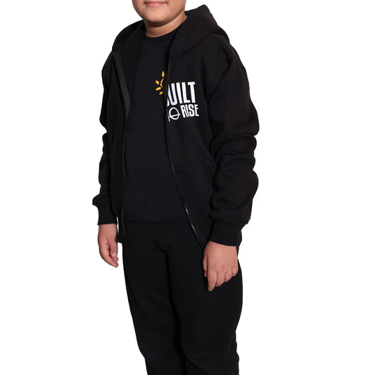 Kids Zip Hoodie - Black