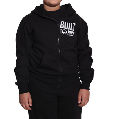 Kids Zip Hoodie - Black